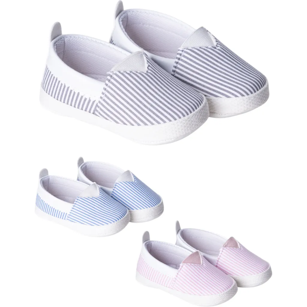 Baby Stripe Flat Shoes