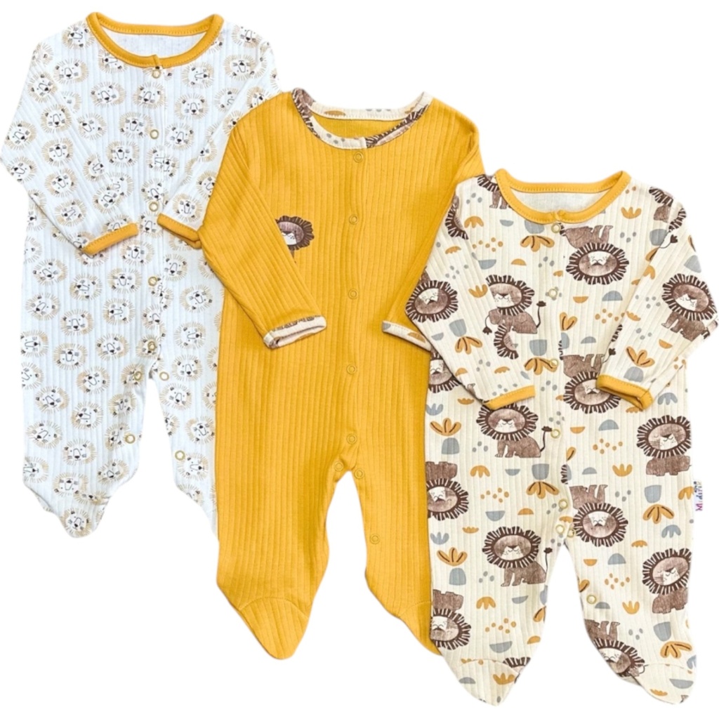 Lion-Print Sleep & Play Set (3/6M)