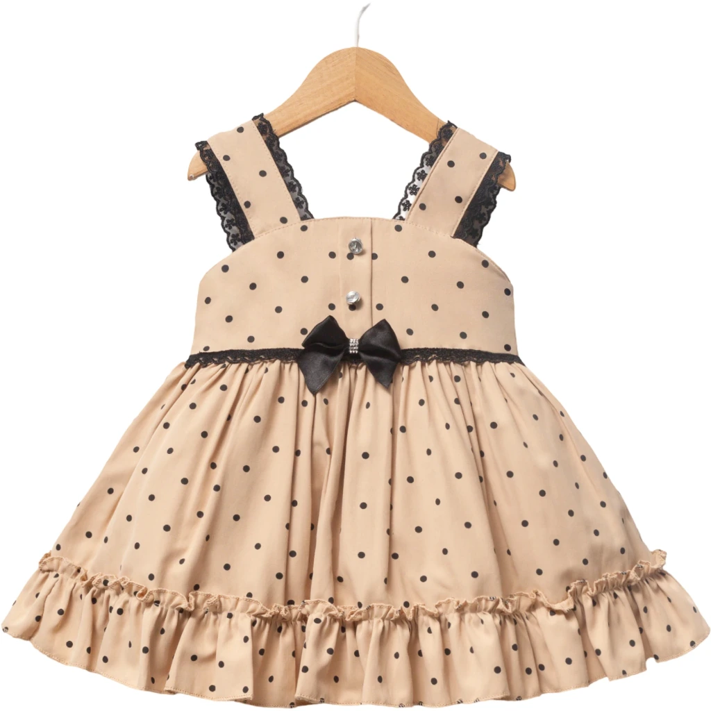 Polkadot Bow Dress (Pink, 6/9M)