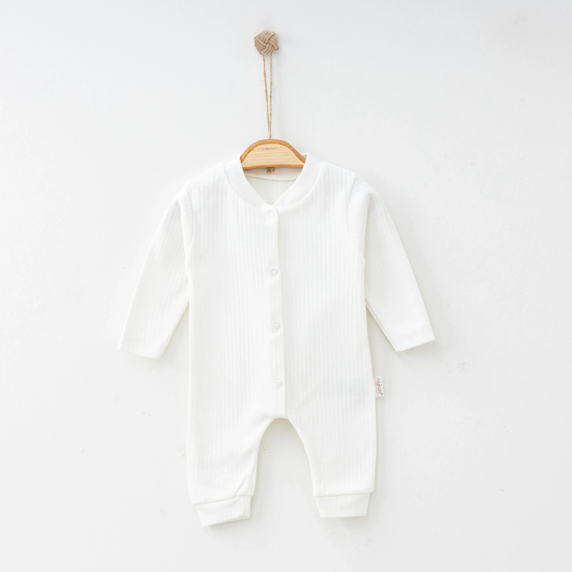 Long Sleeve Knitted Bodysuit (LSK: Clear White, 3/6M)