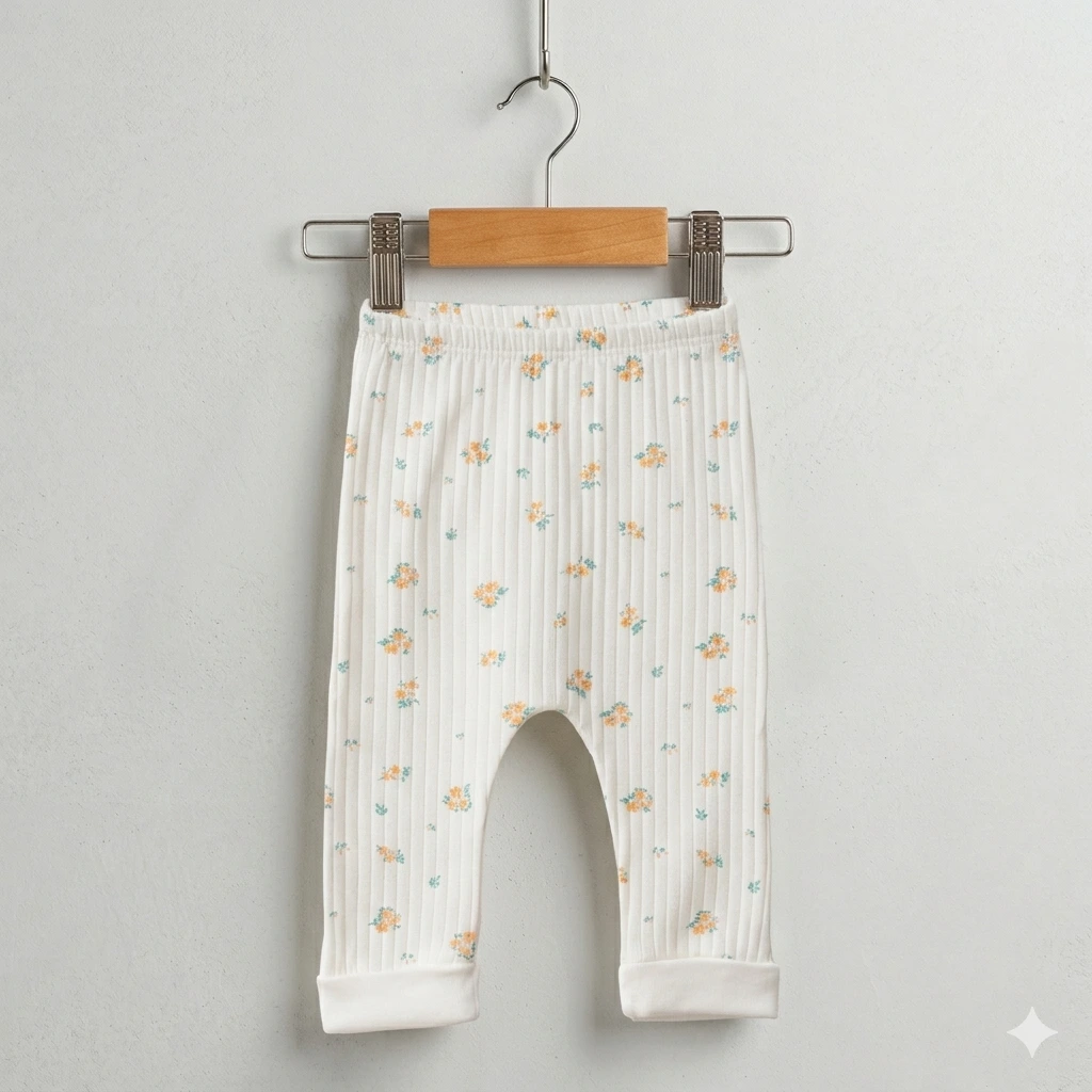 Rose Knitted Cute Pants (6/9M)