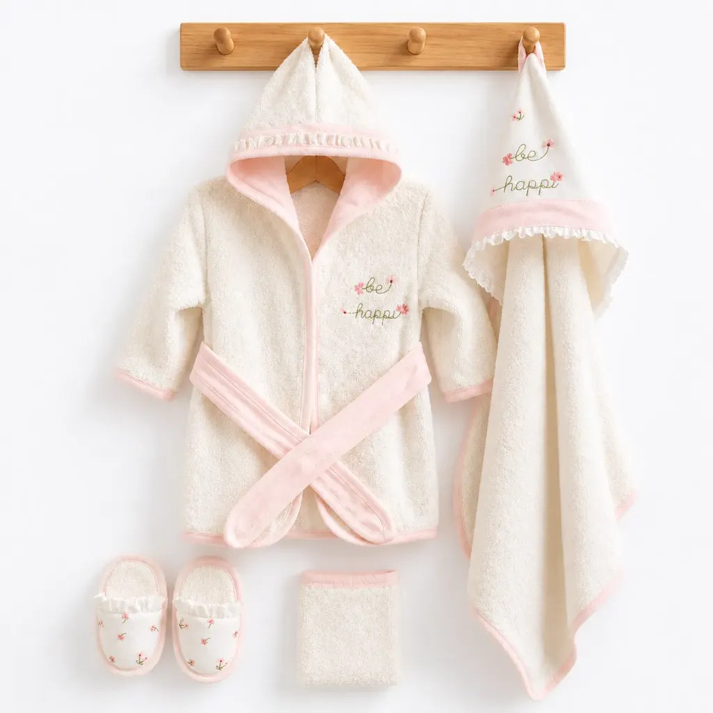 Be Happy Bathrobe Set