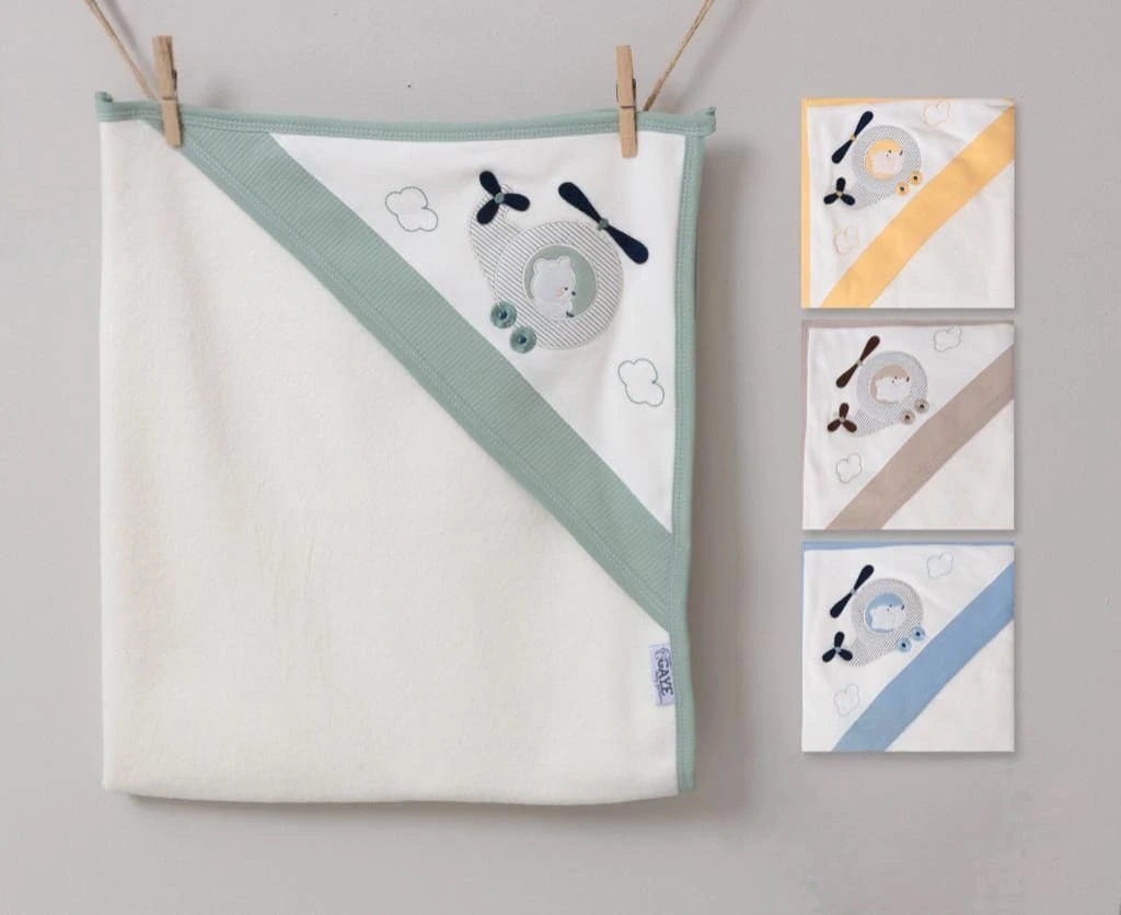 Cute Helicopter Baby Towel (Boy)