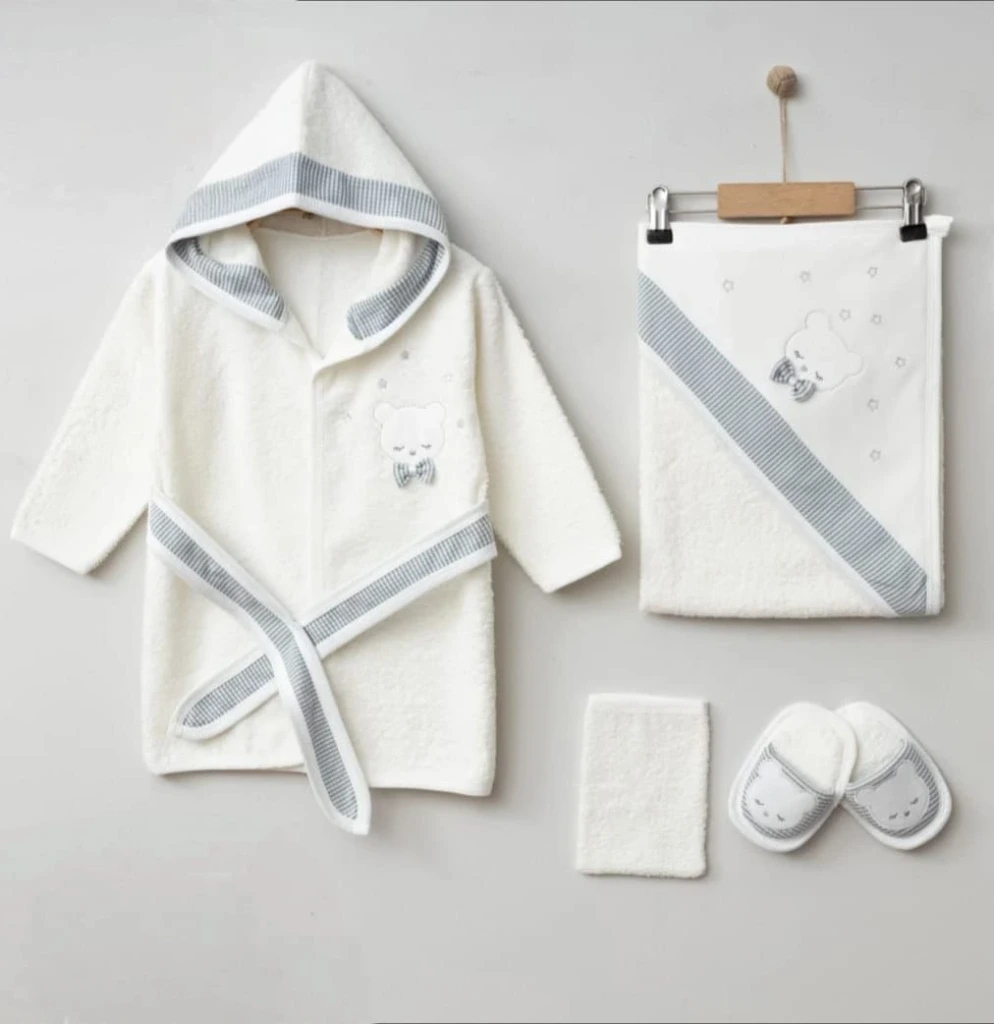 Cloud Bear Bathrobe Set (Boy)