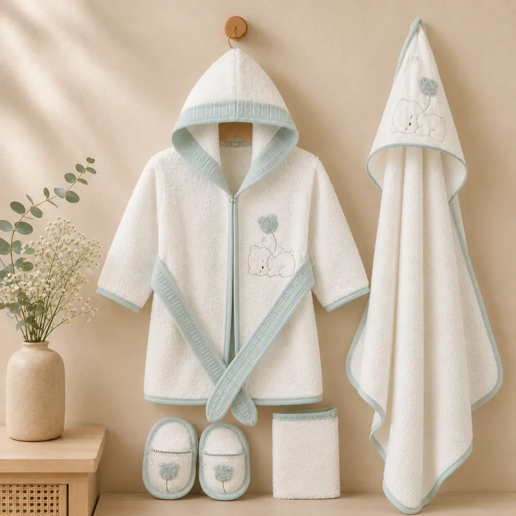 Sleepy-Bear Bathrobe Set