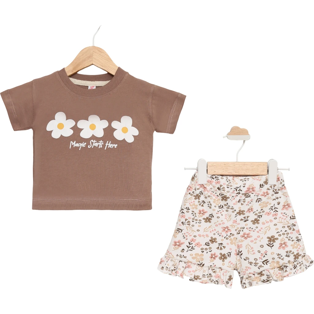 Floral-Print Set for Girls (Pink, 18M)