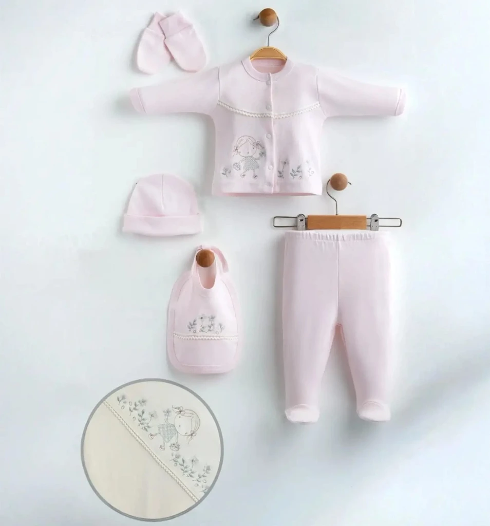 Exclusive Set of Baby Girl Pink Smooth Clothes