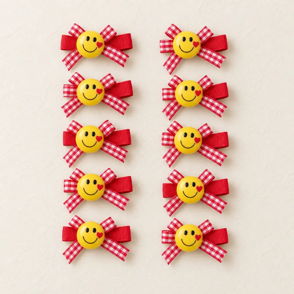 Smiley Face Hair Clips
