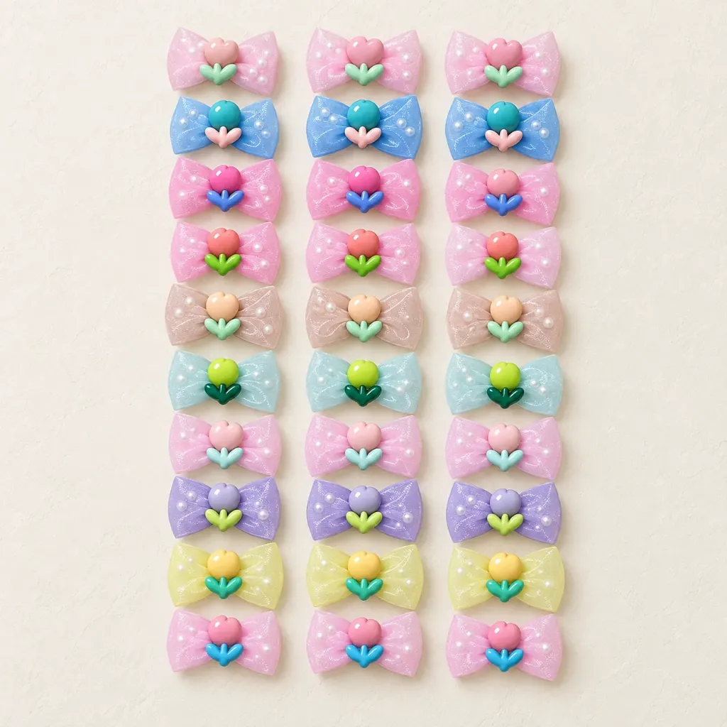 Multicolor Bow Clips