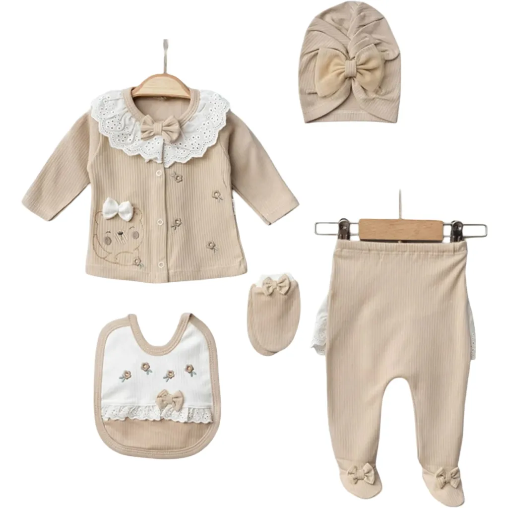 Oat Blossom 5-Piece Set (0/3M, Boy)