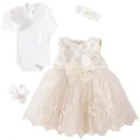 Baby Dress Set Rompers Headband Shoes