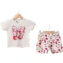 Butterfly-Printed Girls' Set