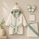 Ultra-Soft Flower Bathrobe Set