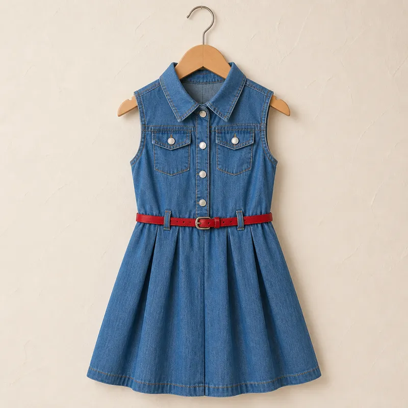 Belted Denim Dress