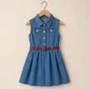 Belted Denim Dress