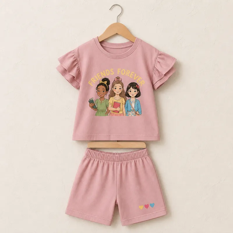 Friends Forever Shorts Set