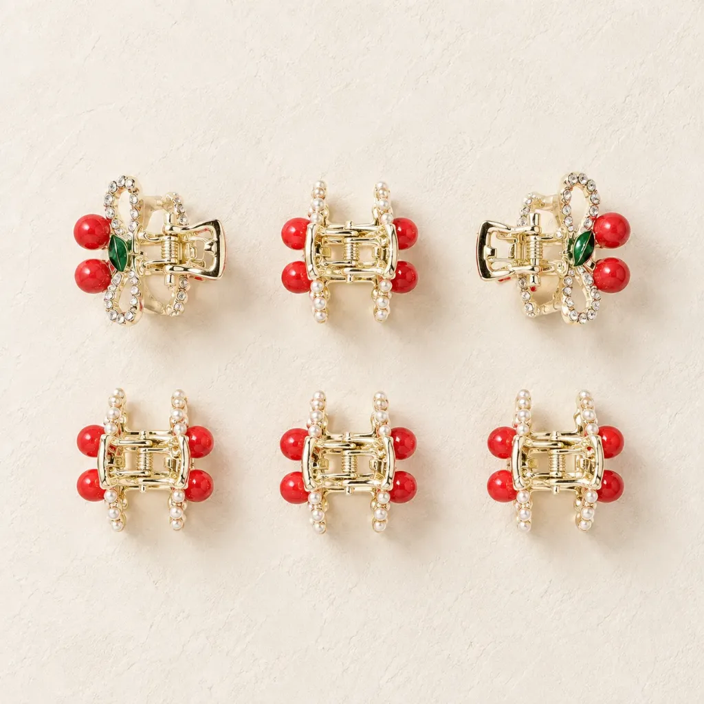 Red Cherry Hair Clips