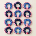 Denim Mix Scrunchies