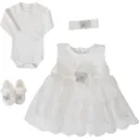 Dress Rompers Headband & Shoes Baby